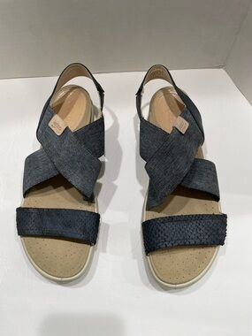 Ecco Women's Navy Crisscross Slingback Sandals